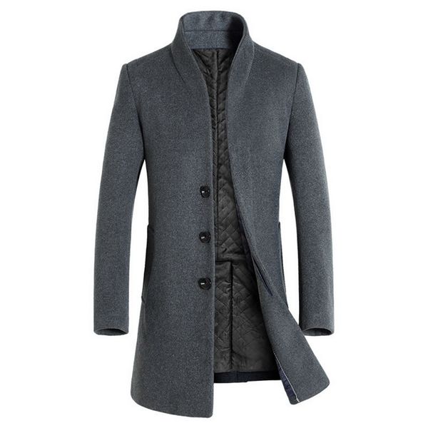 autumn winter men casual coat thicken woolen trench coat business male solid classic overcoat medium long jackets, Black
autumn winter men casual coat thicken woolen trench coat business male solid classic overcoat medium long jackets, Black