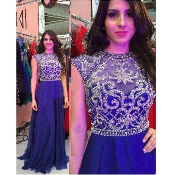 2020 new royal blue chiffon a line prom dresses long crystal vestidos de fiesta long arabic evening formal dresses, Black
2020 new royal blue chiffon a line prom dresses long crystal vestidos de fiesta long arabic evening formal dresses, Black