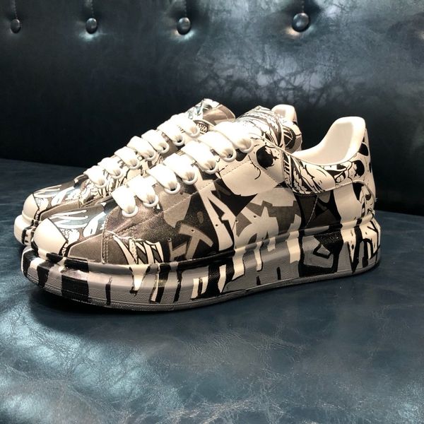 platform men's and women's shoes wild vintage luxury casual shoes graffiti leather sneakers women's shoes white shoe 13, Black
platform men's and women's shoes wild vintage luxury casual shoes graffiti leather sneakers women's shoes white shoe 13, Black