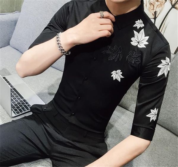 maple leaf embroidery mens casual shirts fashion slim solid color single breasted mens designer shirts casual males clothing, White;black
maple leaf embroidery mens casual shirts fashion slim solid color single breasted mens designer shirts casual males clothing, White;black