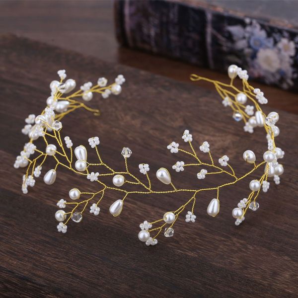 bride headwear gold thread crystal pearl soft chain hair band headwear wedding dress accessories hair decorate, Silver
bride headwear gold thread crystal pearl soft chain hair band headwear wedding dress accessories hair decorate, Silver