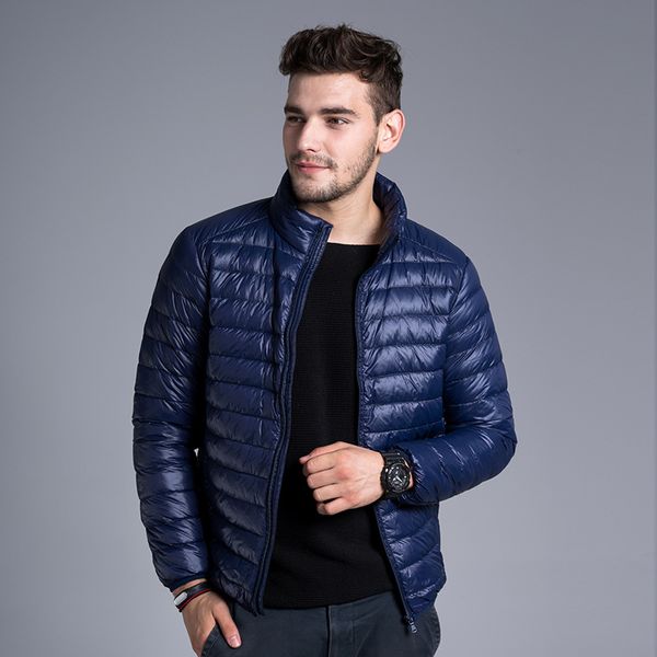 new autumn winter warm men's white duck down jacket big size light thin coat casual stand collar outwear male down coats, Black
new autumn winter warm men's white duck down jacket big size light thin coat casual stand collar outwear male down coats, Black