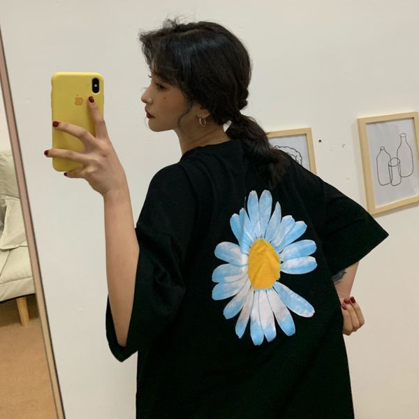 small daisy short-sleeved t-shirt female half-sleeved 2020 new spring and summer ins national tide on clothes, White