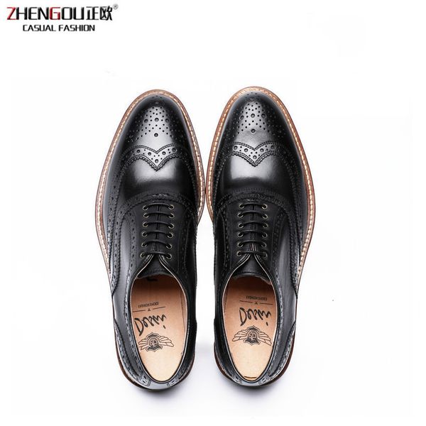 zhengou grain british style full leather carving oxford vintage design men brogue business shoes size 38-45, Black
zhengou grain british style full leather carving oxford vintage design men brogue business shoes size 38-45, Black