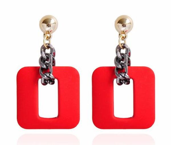 new european and american hyperbole geometry ear stud earring pendant metal chain fashion classic exquisite elegance, Silver
new european and american hyperbole geometry ear stud earring pendant metal chain fashion classic exquisite elegance, Silver