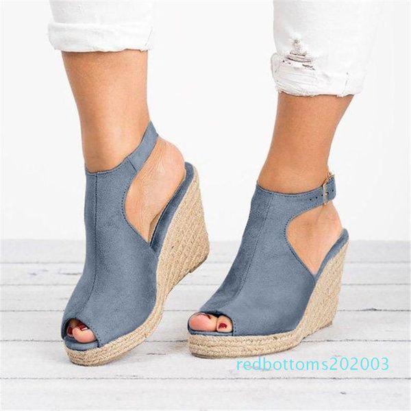 women sandals ladies fashion solid wedges casual buckle strap roman sandals comfortable women shoes r02, Black 
women sandals ladies fashion solid wedges casual buckle strap roman sandals comfortable women shoes r02, Black