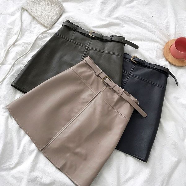 skirts for women mini skirt pu leather 2019 winter new women skirt high waist solid a line korean above knee skirt 68501, Black
skirts for women mini skirt pu leather 2019 winter new women skirt high waist solid a line korean above knee skirt 68501, Black