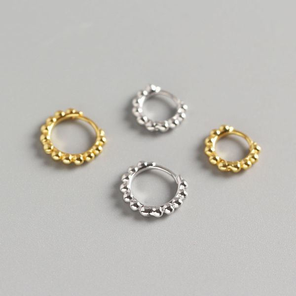 fine jewellery simple silver gold round earring 100% 925 sterling silver small round beads hoop earrings for women, Black
fine jewellery simple silver gold round earring 100% 925 sterling silver small round beads hoop earrings for women, Black