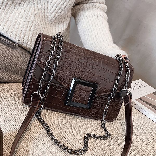 2020 summer new crocodile pattern small bag female korean retro chain bag casual shoulder messenger tide 
2020 summer new crocodile pattern small bag female korean retro chain bag casual shoulder messenger tide