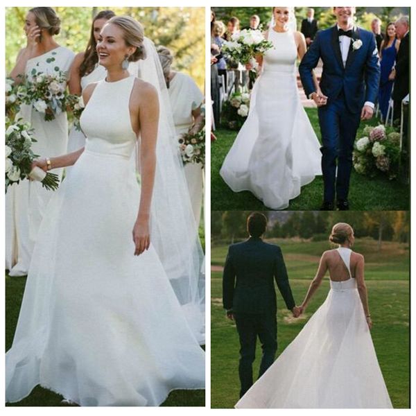 super fashion jewel neck white satin organza vintage wedding dresses with sweep train special back wedding gowns
super fashion jewel neck white satin organza vintage wedding dresses with sweep train special back wedding gowns