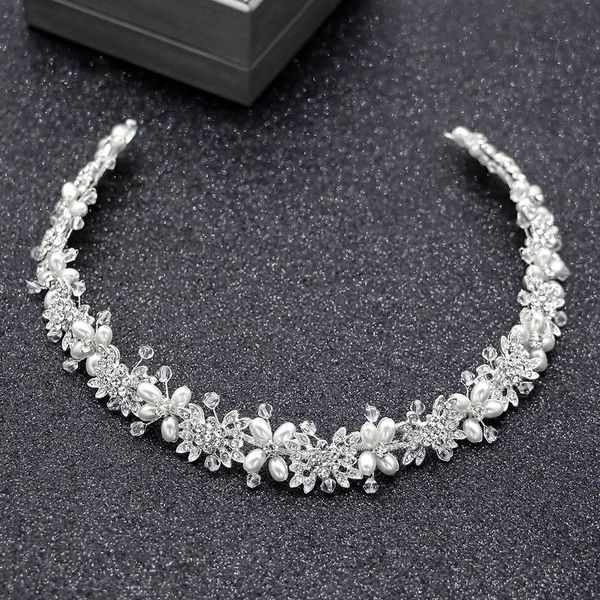 silver crystal bridal hair vine pearl crystal hair band wedding bridal headwear wedding hair jewelry headpiece women crown, Slivery;golden 
silver crystal bridal hair vine pearl crystal hair band wedding bridal headwear wedding hair jewelry headpiece women crown, Slivery;golden