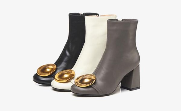 sheepskin leather martin boots booties 8cm high heels shoes round toes ankle yuanyang shoes metal boots zip zipper 34-43, Black
sheepskin leather martin boots booties 8cm high heels shoes round toes ankle yuanyang shoes metal boots zip zipper 34-43, Black