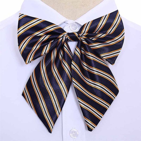 1pc women girls silk bow ties striped stewardess butterfly bowties cravat vintage neck wear accessories, Black;blue
1pc women girls silk bow ties striped stewardess butterfly bowties cravat vintage neck wear accessories, Black;blue