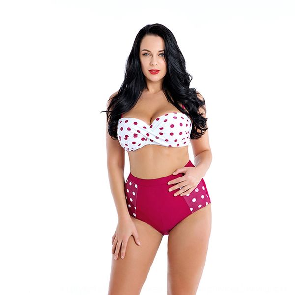 2020 swimsuit female polka dot high swimsuit bikini waist bikini two-piece set, White;black
2020 swimsuit female polka dot high swimsuit bikini waist bikini two-piece set, White;black