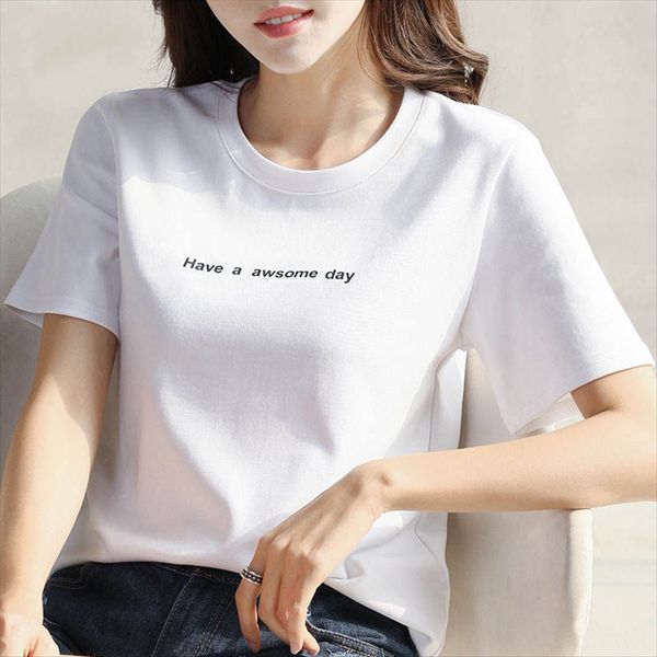 письмо печати короткого рукава женщин хлопок белого стиль всех-матча базовой рубашки тонкого половина рукав пуловер футболки, White
письмо печати короткого рукава женщин хлопок белого стиль всех-матча базовой рубашки тонкого половина рукав пуловер футболки, White