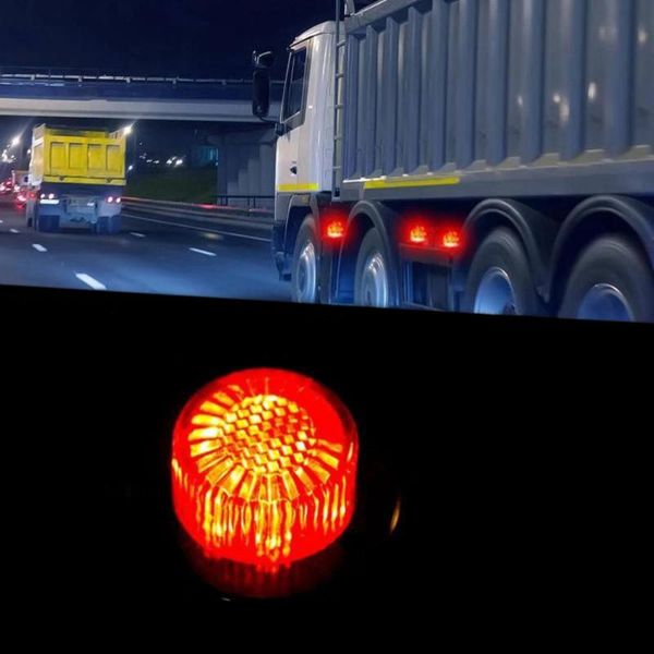 2pcs set t-shaped car truck trailer cylinder side marker lights 5led column lamp