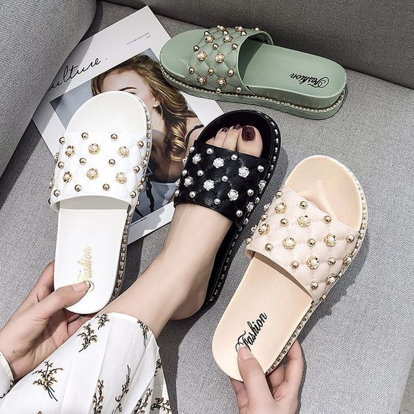 women ladies casual fashion much pearly open toe scuff slippers sandals female woman mujer flat slides mules babouche shoes 69, Black
women ladies casual fashion much pearly open toe scuff slippers sandals female woman mujer flat slides mules babouche shoes 69, Black