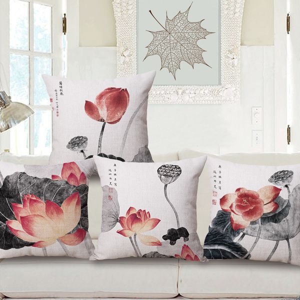in national customs ink painting lotus hold cotton pillow case fashion home furnishing sofa cushion
in national customs ink painting lotus hold cotton pillow case fashion home furnishing sofa cushion