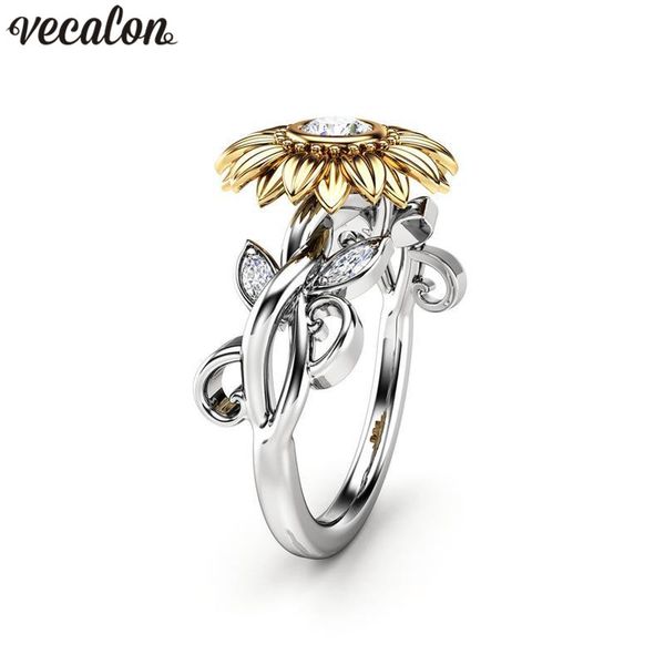 vecalon handmade flower shape ring 925 silver diamond cz party wedding band ring for women men dropshipping jewelry, Slivery;golden
vecalon handmade flower shape ring 925 silver diamond cz party wedding band ring for women men dropshipping jewelry, Slivery;golden