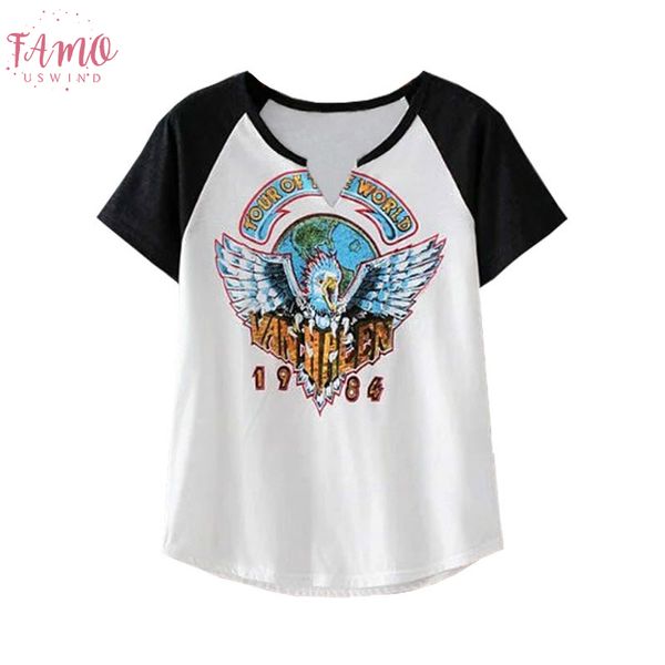 vintage chic fashion women cotton v neck music cartoon print letter t shirts ladies short sleeve tee shirts oversize, White
vintage chic fashion women cotton v neck music cartoon print letter t shirts ladies short sleeve tee shirts oversize, White