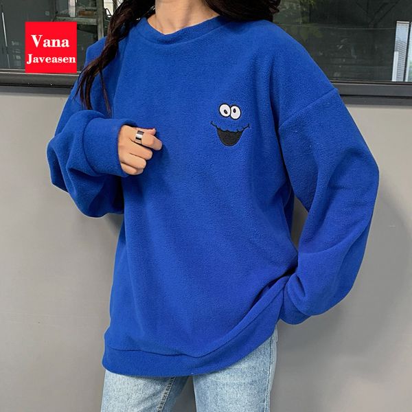 vana javeasen o-neck long sleeve velvet lined sweatshirt women clothes loose pullover cartoon pattern sweatshirtter women, Black
vana javeasen o-neck long sleeve velvet lined sweatshirt women clothes loose pullover cartoon pattern sweatshirtter women, Black