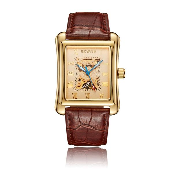 dropshipping luxury rectangle watches transparent hollow mechanical men's watch fashion business manual mechanical men's watches, Slivery;brown
dropshipping luxury rectangle watches transparent hollow mechanical men's watch fashion business manual mechanical men's watches, Slivery;brown