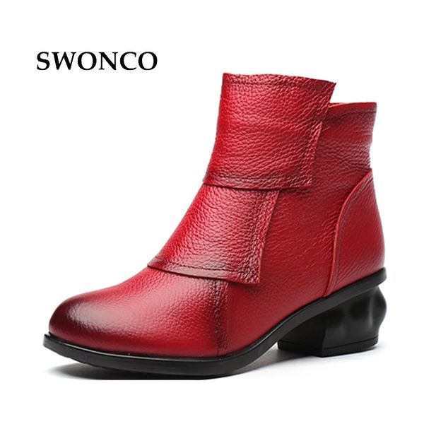 swonco women's ankle boots 2018 autumn winter genuine leather laides boot ankle boots for women black red woman shoes
swonco women's ankle boots 2018 autumn winter genuine leather laides boot ankle boots for women black red woman shoes