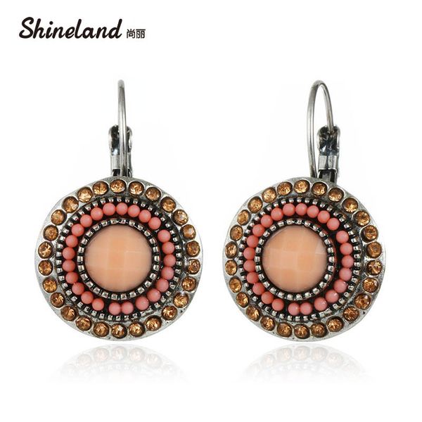 shineland fashion boho jewelry clip on earrings for women pink crystal rhinestone resin beads round clip earrings charm bijoux, Silver
shineland fashion boho jewelry clip on earrings for women pink crystal rhinestone resin beads round clip earrings charm bijoux, Silver
