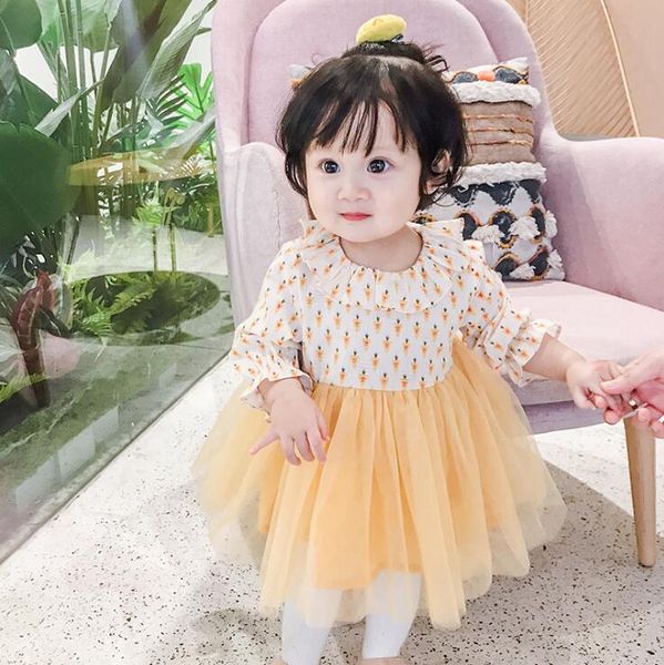 2020 korean style baby girls printed dress spring fashion kids girls dresses 0-3 years, Red;yellow
2020 korean style baby girls printed dress spring fashion kids girls dresses 0-3 years, Red;yellow