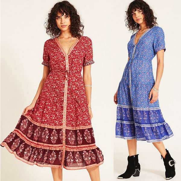 women boho floral long maxi dress evening party beach dresses casual sundress holiday summer, Black;gray
women boho floral long maxi dress evening party beach dresses casual sundress holiday summer, Black;gray