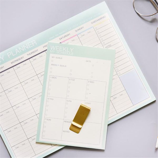 20 Sheets Cute Floral Monthly Planner Notebook Memo Pad School Stationery Diy Desk Agenda Organizer Office School Supplies 2019