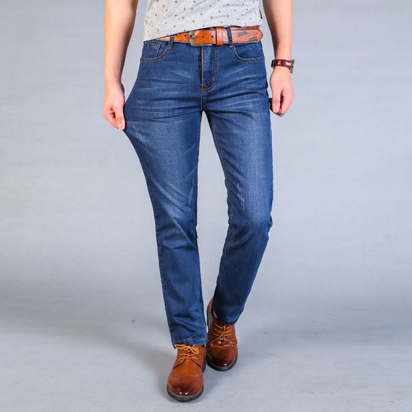 2019 spring summer style thin mens brand jeans fashion men casual slim fit straight high stretch jeans men, Blue
2019 spring summer style thin mens brand jeans fashion men casual slim fit straight high stretch jeans men, Blue
