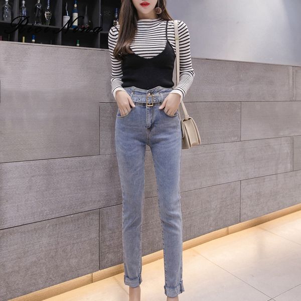 ricinina high waist jeans women autumn sashes zipper pencil pants women trouser jean streetwear casual jeans denim femme, Blue
ricinina high waist jeans women autumn sashes zipper pencil pants women trouser jean streetwear casual jeans denim femme, Blue