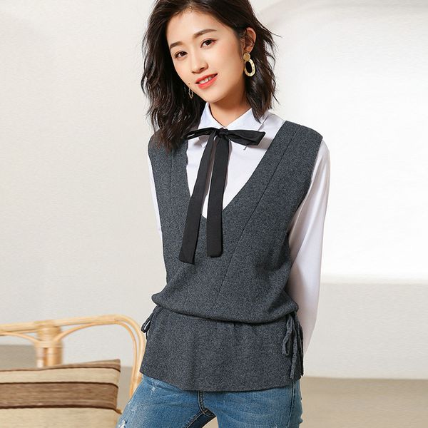 smpevrg new style ladies knitted vest women sweater v-neck sleeveless female pullover fashion sweater women vest jumper outwear, White;black
smpevrg new style ladies knitted vest women sweater v-neck sleeveless female pullover fashion sweater women vest jumper outwear, White;black
