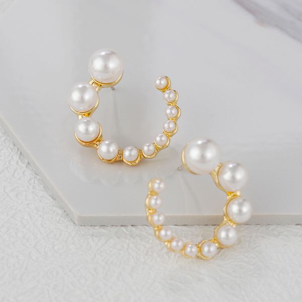 amorcome simple elegant cute open circle pearl earring temperament c shape small sweet pearl earrings for women wedding jewelry, Golden;silver
amorcome simple elegant cute open circle pearl earring temperament c shape small sweet pearl earrings for women wedding jewelry, Golden;silver