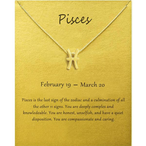12 constellation pisces pendant necklace zodiac sign necklace for mother's day cute simple jewelry for women engagement gift, Silver
12 constellation pisces pendant necklace zodiac sign necklace for mother's day cute simple jewelry for women engagement gift, Silver