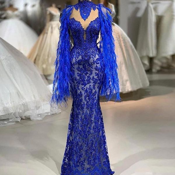 royal blue evening dresses with feathers high neck appliques lace beaded mermaid africa prom gowns formal party dresses 2020, White;black
royal blue evening dresses with feathers high neck appliques lace beaded mermaid africa prom gowns formal party dresses 2020, White;black