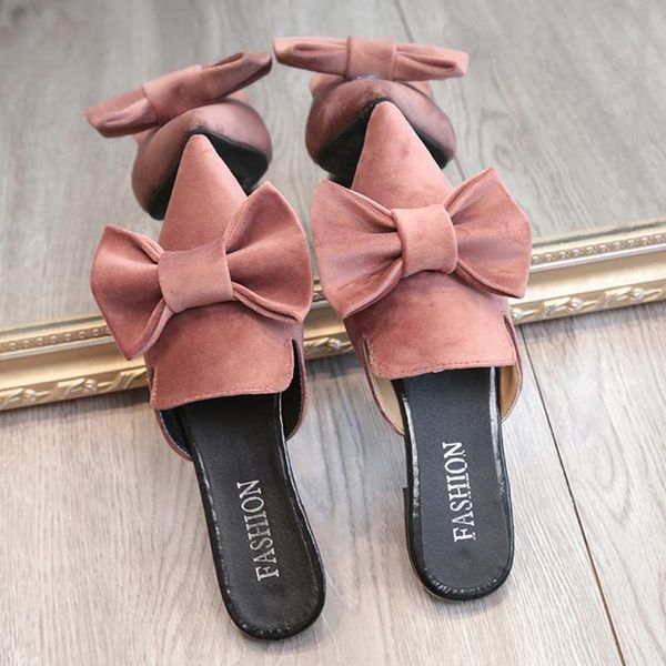 ladies elegant solid pink autumn sandals casual bowknot street pointed toe flat women's shoes slippers chinelos de senhora, Black
ladies elegant solid pink autumn sandals casual bowknot street pointed toe flat women's shoes slippers chinelos de senhora, Black