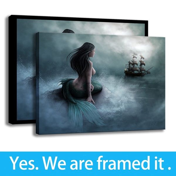 art pirates movie canvas art hd print porch decor mermaid ship painting - ready to hang - framed
art pirates movie canvas art hd print porch decor mermaid ship painting - ready to hang - framed