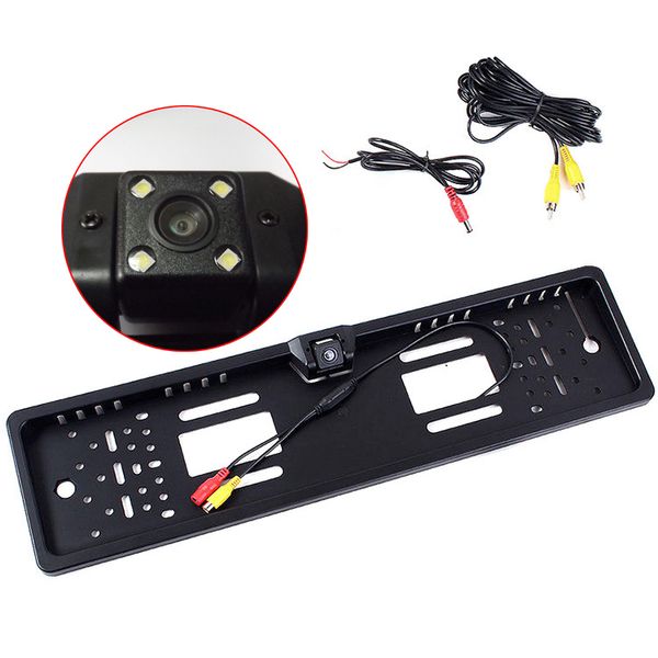 

universal car license plate frame led backup rear view camera ccd hd reversing camera night vision auto product