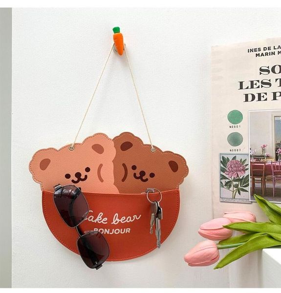 cute bear wall hanging storage bag korean cat cartoon coin purse home decoration storage bags coin stationery pouch, White
cute bear wall hanging storage bag korean cat cartoon coin purse home decoration storage bags coin stationery pouch, White