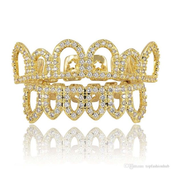hip-hop gold braces punk women men party teeth decoration jewelry hollow out micro-inlaid gold teeth hot, Black
hip-hop gold braces punk women men party teeth decoration jewelry hollow out micro-inlaid gold teeth hot, Black