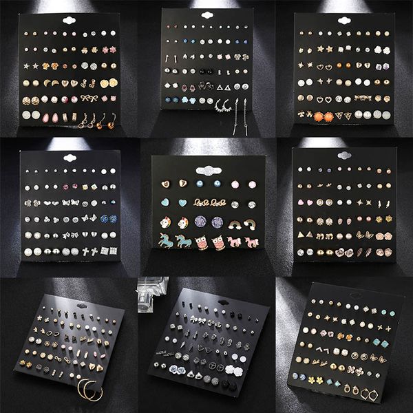 new trendy stud earrings sets rose flower imitation pearl crystal animals chains women girls earring party holiday gift jewelry, Golden;silver
new trendy stud earrings sets rose flower imitation pearl crystal animals chains women girls earring party holiday gift jewelry, Golden;silver