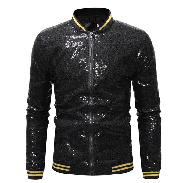 mens black sequin jackets and coats dj nightclub sequins jacket men slim fit baseball bomber jacket men stage singer veste homme, Black;brown
mens black sequin jackets and coats dj nightclub sequins jacket men slim fit baseball bomber jacket men stage singer veste homme, Black;brown