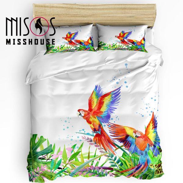 misshouse bedding sets watercolor tropical forest parrot plant home textile 3pcs duvet cover set comforter cover pillowcases
misshouse bedding sets watercolor tropical forest parrot plant home textile 3pcs duvet cover set comforter cover pillowcases