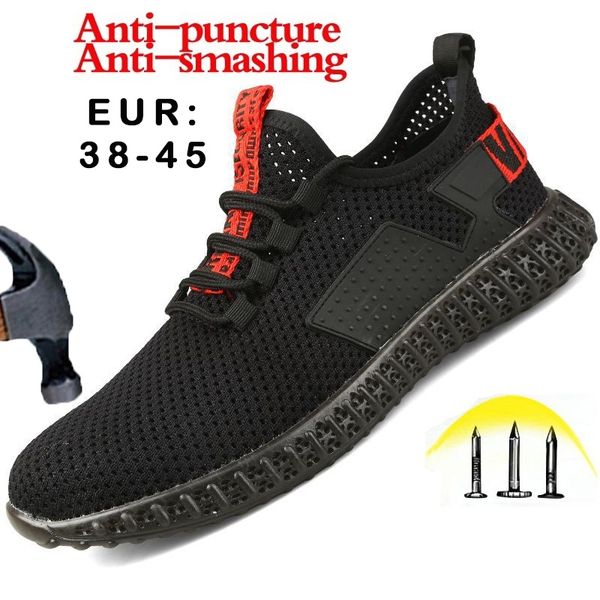 hohner men's summer flying woven breathable deodorant safety shoes anti-smashing anti-puncture steel toe cap work shoes, Black
hohner men's summer flying woven breathable deodorant safety shoes anti-smashing anti-puncture steel toe cap work shoes, Black