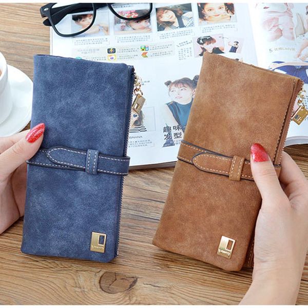 2018 new fashion women wallets drawstring nubuck leather zipper wallet for women's long design purse two fold more color clutch, Red;black
2018 new fashion women wallets drawstring nubuck leather zipper wallet for women's long design purse two fold more color clutch, Red;black