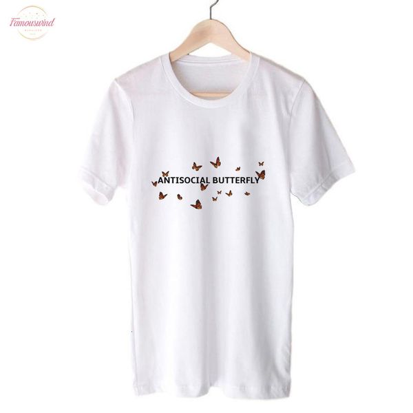 antisocial butterfly t shirt women harajuku funny modal graphic tees summer ladies short sleeve aesthetic clothes poleras mujer, White
antisocial butterfly t shirt women harajuku funny modal graphic tees summer ladies short sleeve aesthetic clothes poleras mujer, White