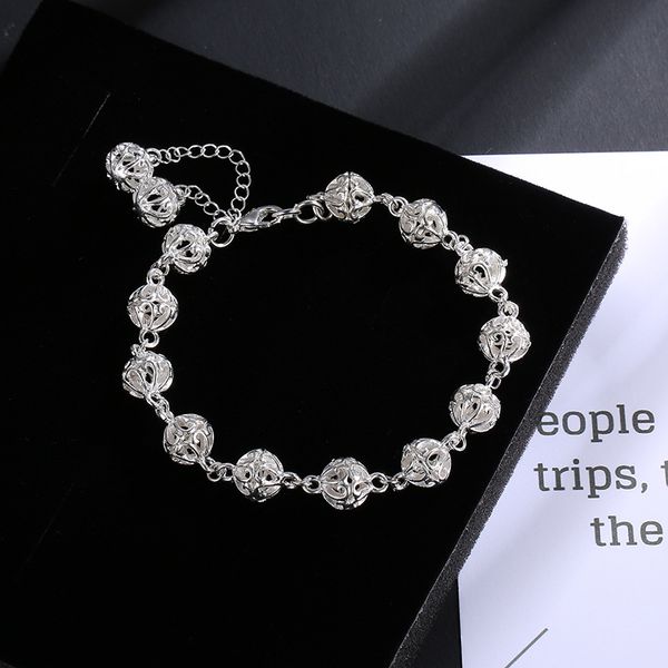 silver plated beads bracelet charm bracelet 8mm cute birthday gift hollow ball bracelet, Golden;silver
silver plated beads bracelet charm bracelet 8mm cute birthday gift hollow ball bracelet, Golden;silver