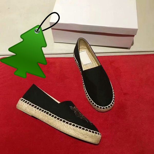 new lovers shoes with tiger head single shoes and lazy embroidered straw shoes, Black
new lovers shoes with tiger head single shoes and lazy embroidered straw shoes, Black